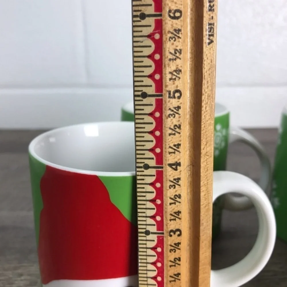 Crate & Barrel snowman mugs Set of 4 Christmas‎ coffee cups holidays